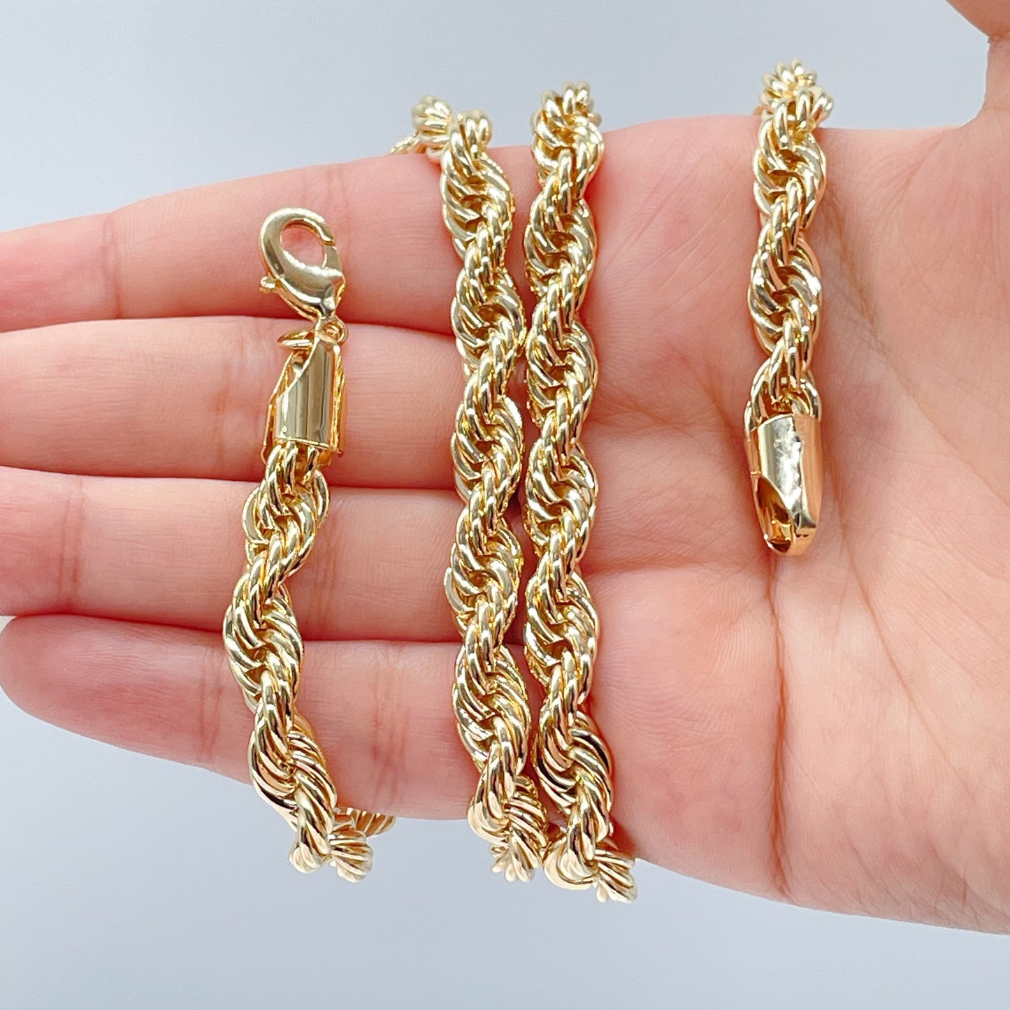 18k Gold Filled Thick Rope Chain 7mm Width