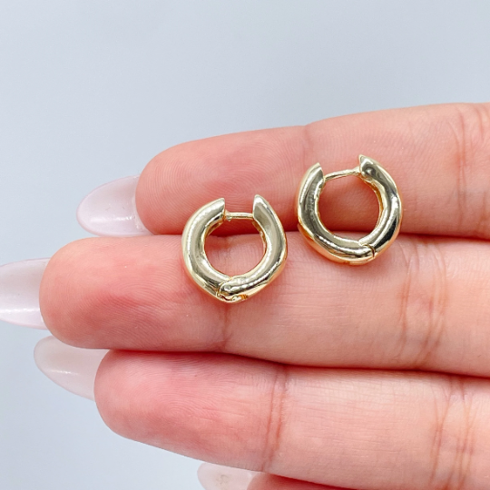Small Thin Hoop Earrings | Caitlyn Minimalist 18K Gold