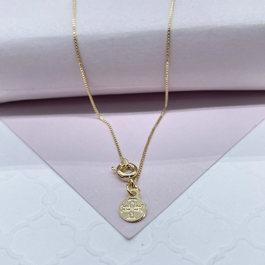 18k Gold Layered Ultra Thin 0.6mm Diamond Cut Box Chain