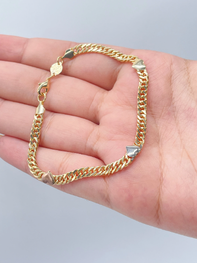 18k Real Gold Miami Cuban Link Bracelet 8 Inches ,real Gold 18k Cuban Link ,18k  Bracelet - Etsy
