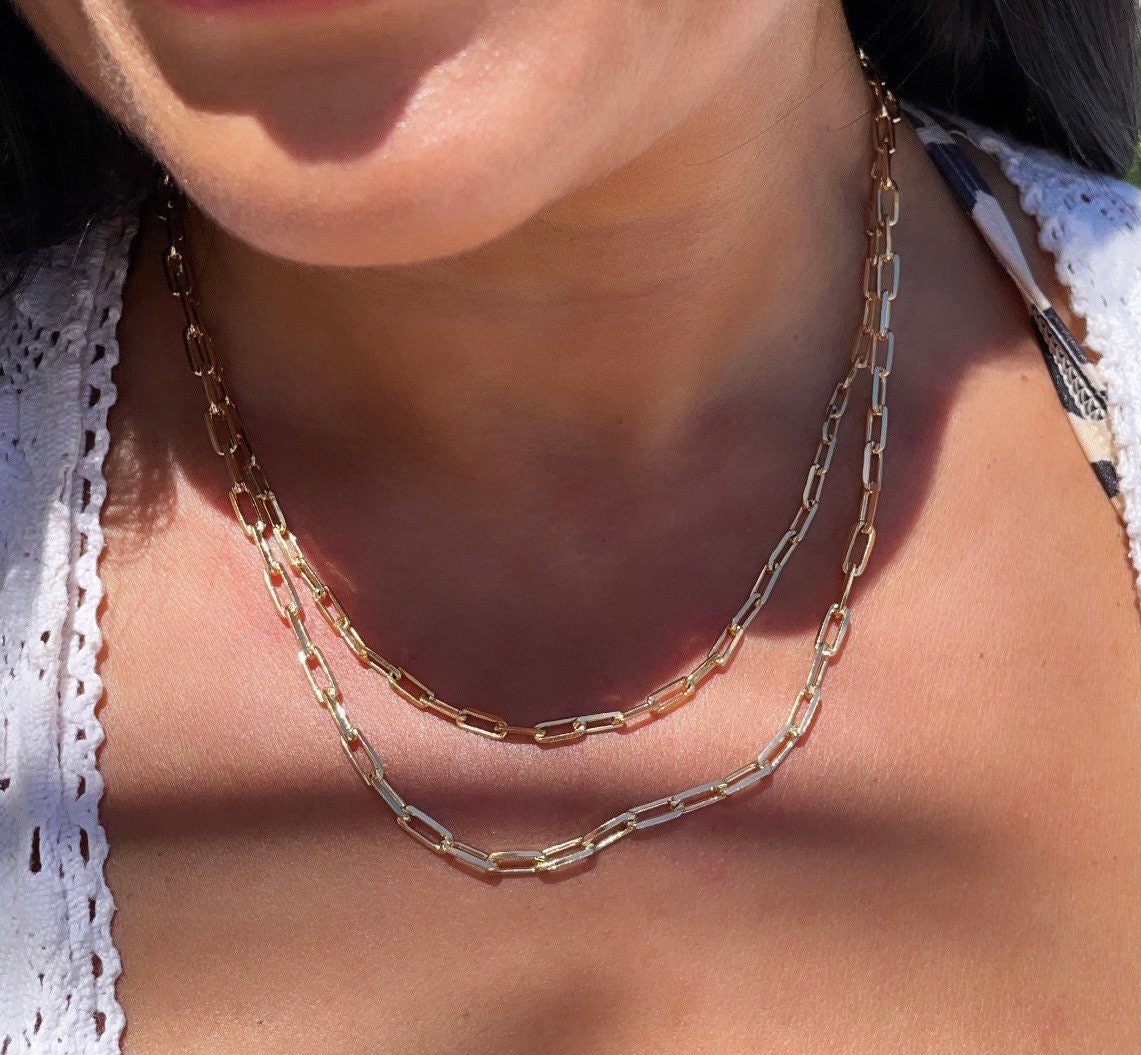 Drawn cable fashion chain necklace