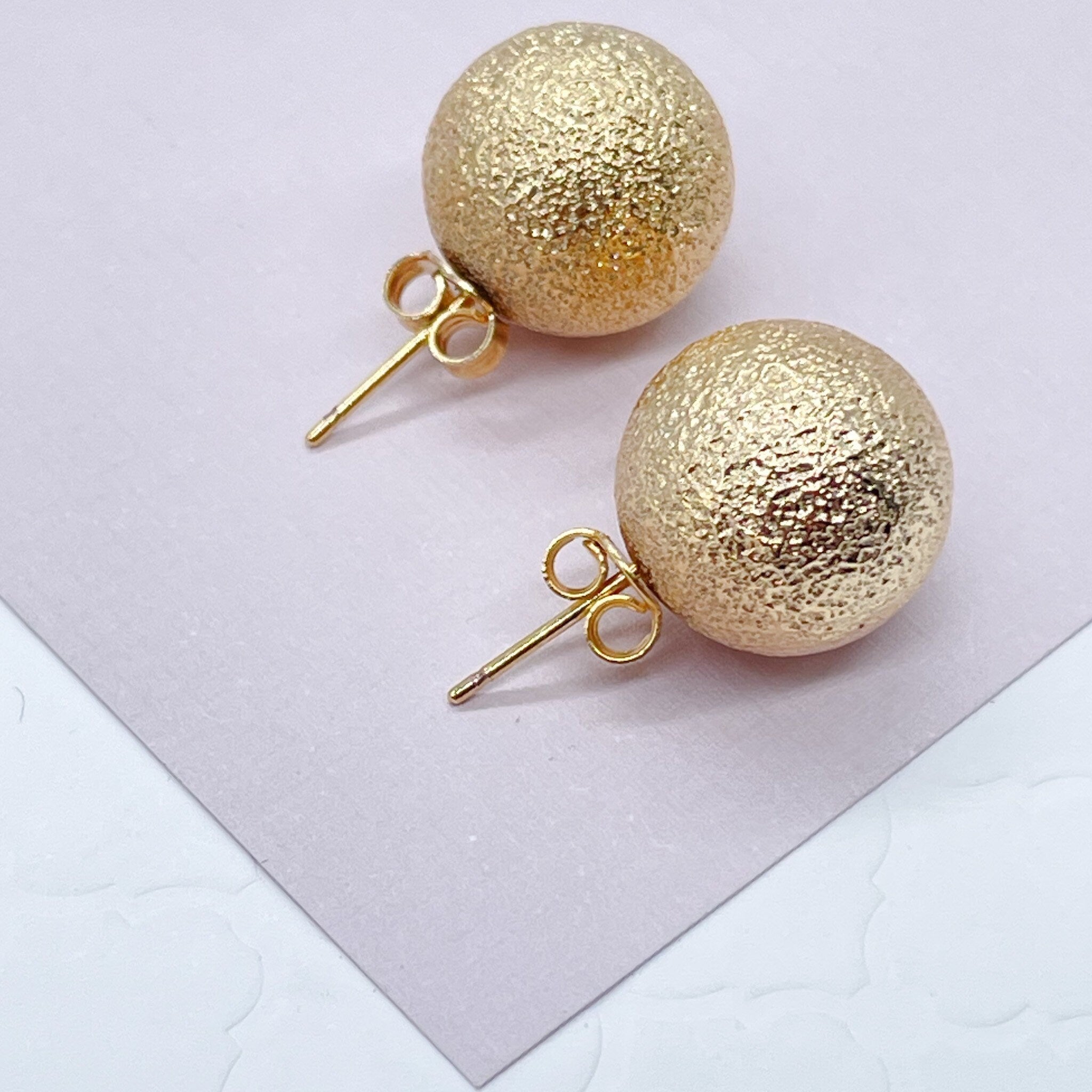 18K Gold Ball Drop Earrings, Color: Yellow - JCPenney