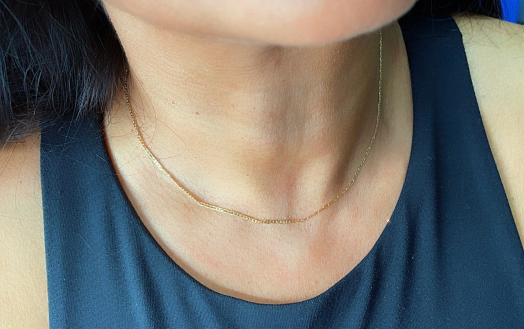 Thin 18k gold on sale chain