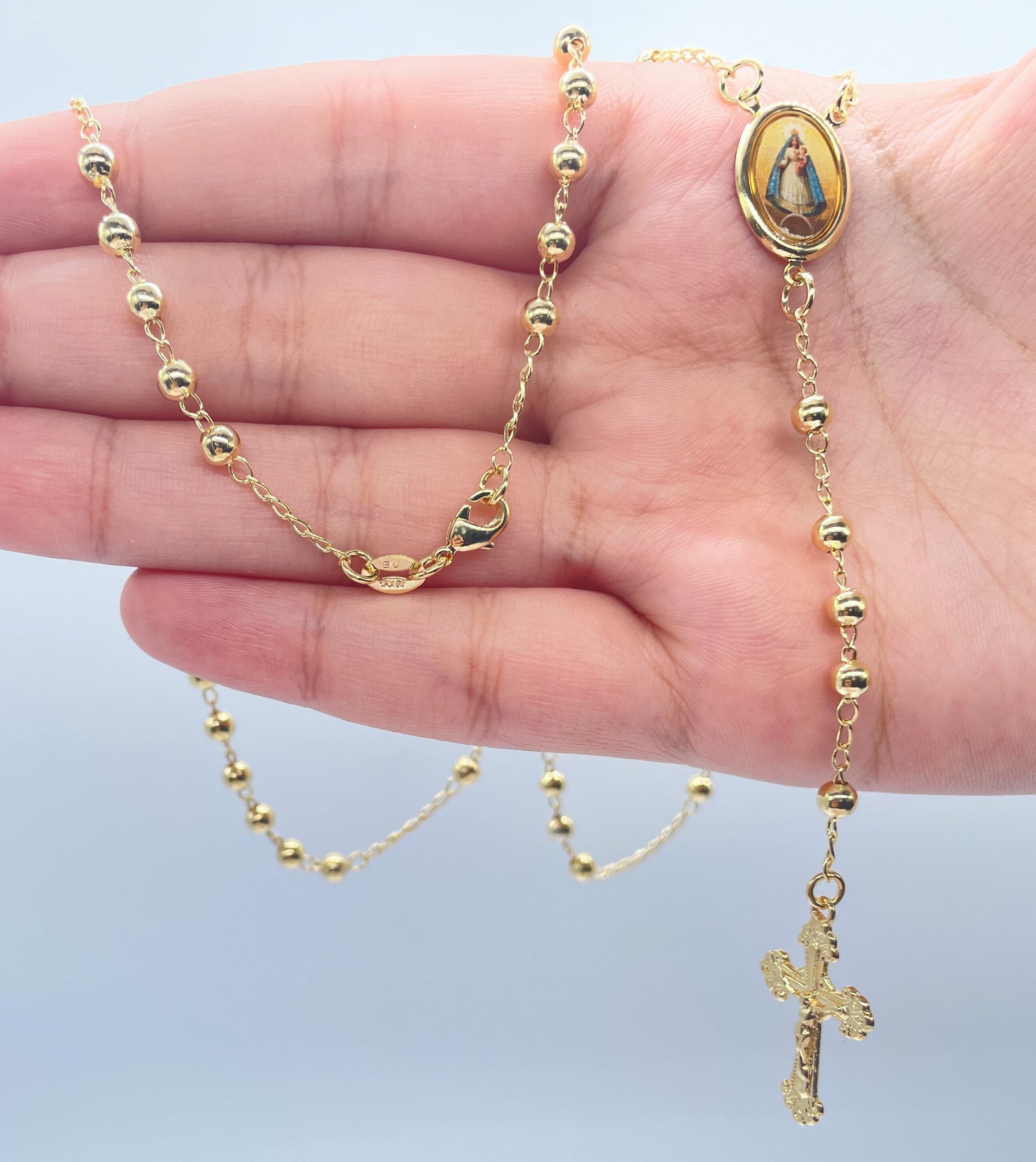 18k gold rosary online necklace for mens