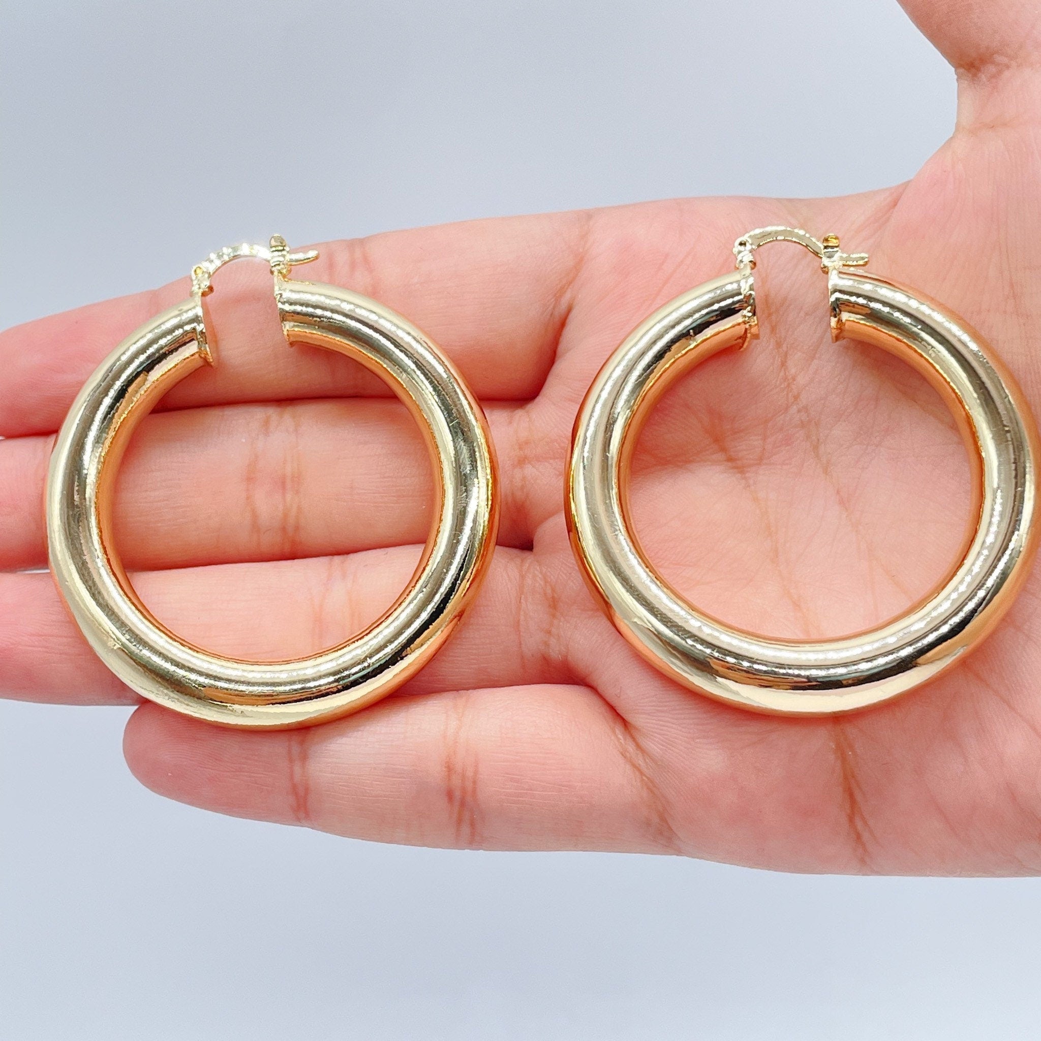 Fat gold store hoops