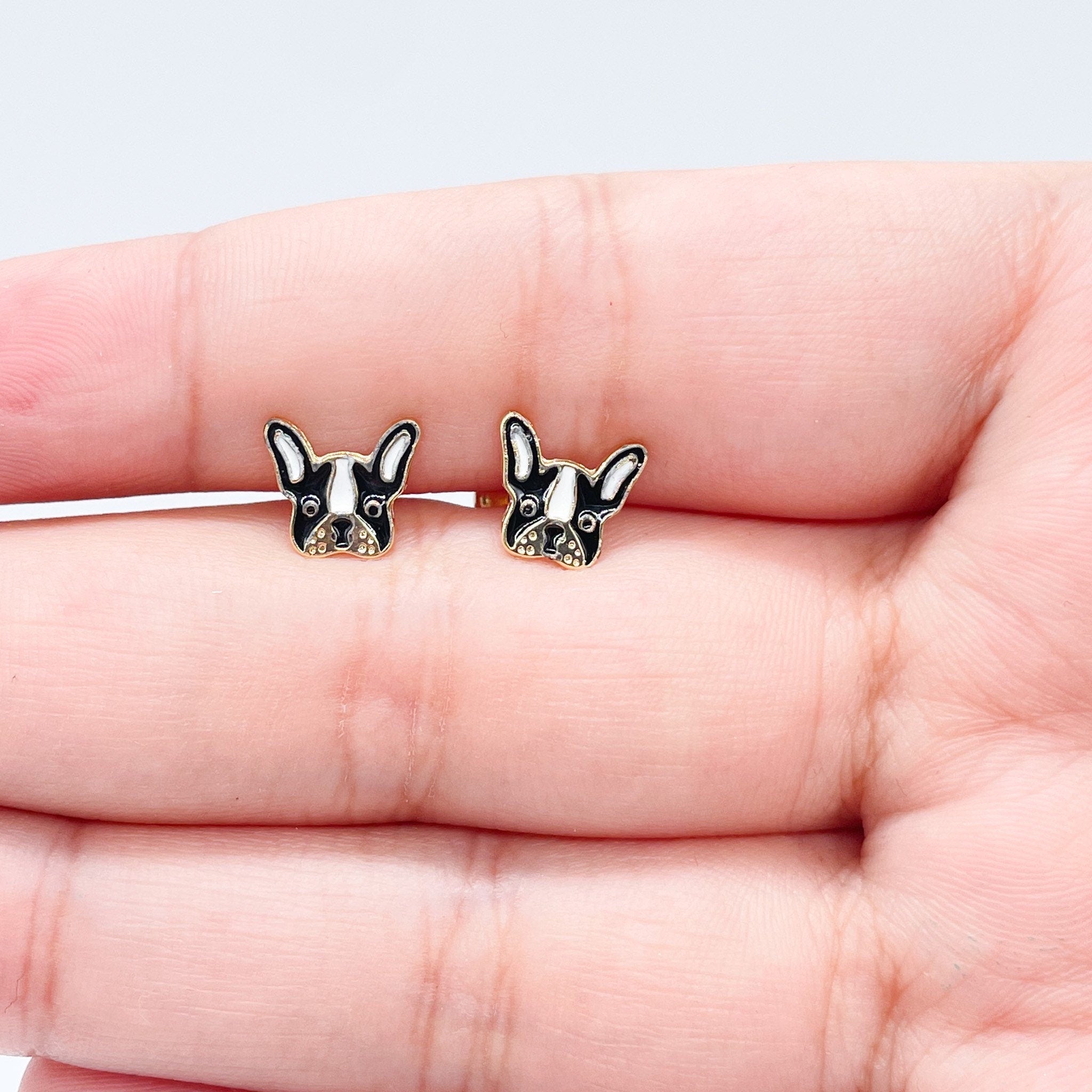 French bulldog outlet stud earrings