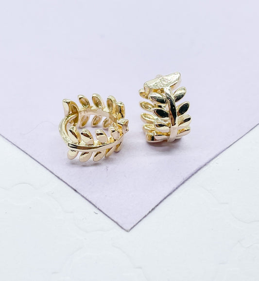 18k Gold Filled Extra Small Tree Leaf Earring