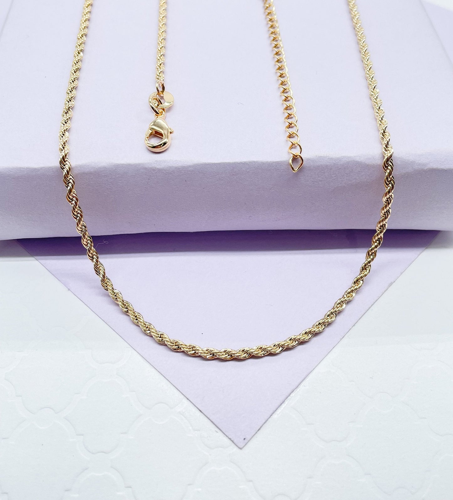 18k Gold Filled 1.5mm Dainty Rope Chain