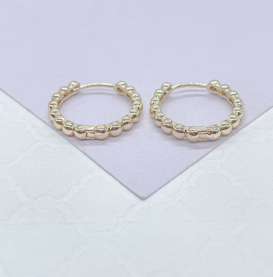 18k Gold Filled Tiny 2mm Large Dainty Hoop Earring