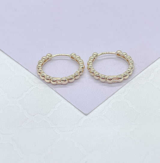 18k Gold Filled Tiny 2mm Large Dainty Hoop Earring